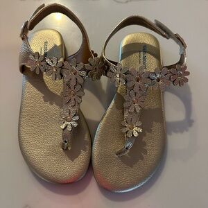 Thereabouts Gold Floral Sandals